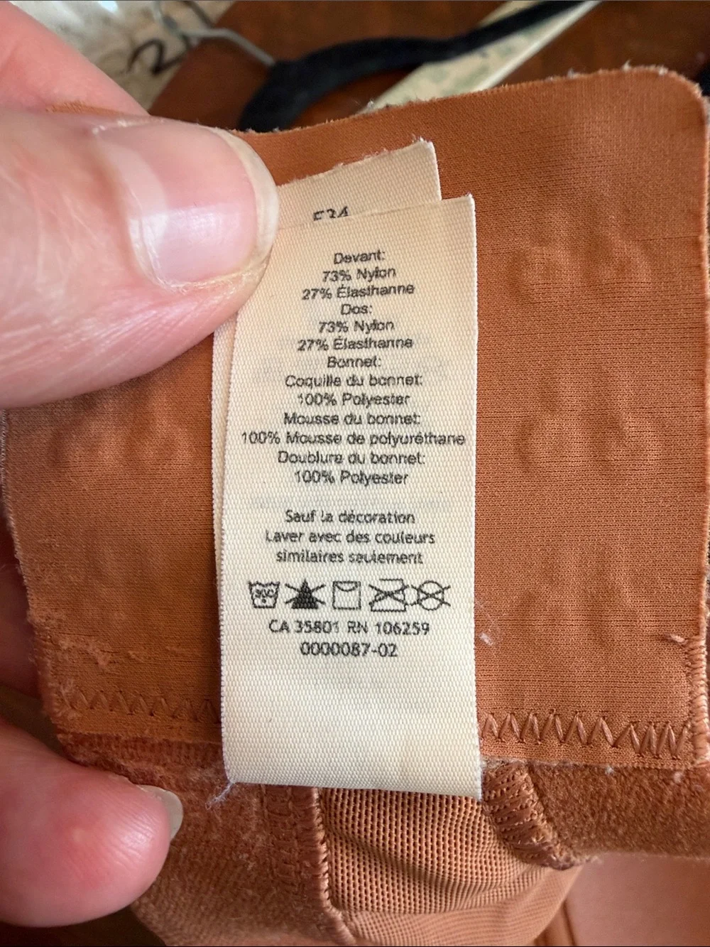 lululemon athletica rust orange Wireless Support Bra size 34E high impact